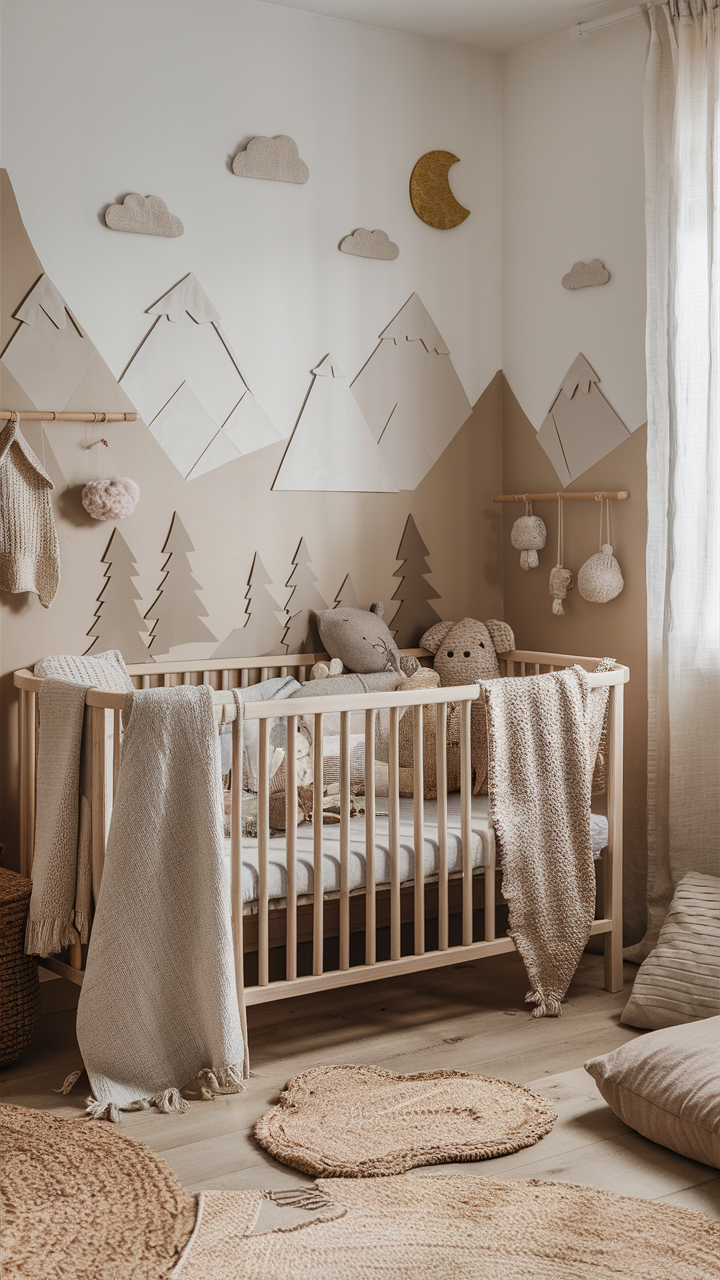 Chambre bébé montagne