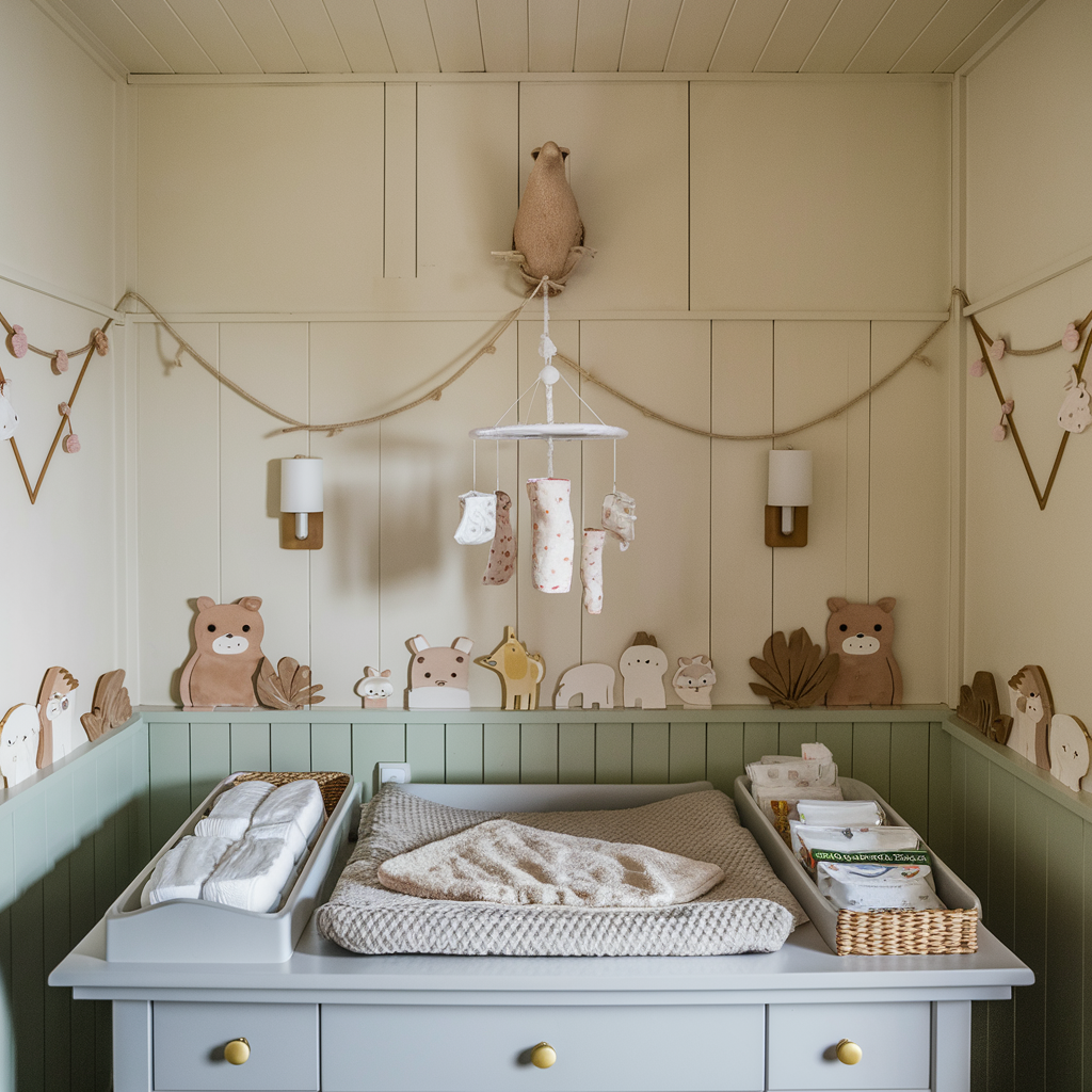 Chambre de Bébé Vert Sauge