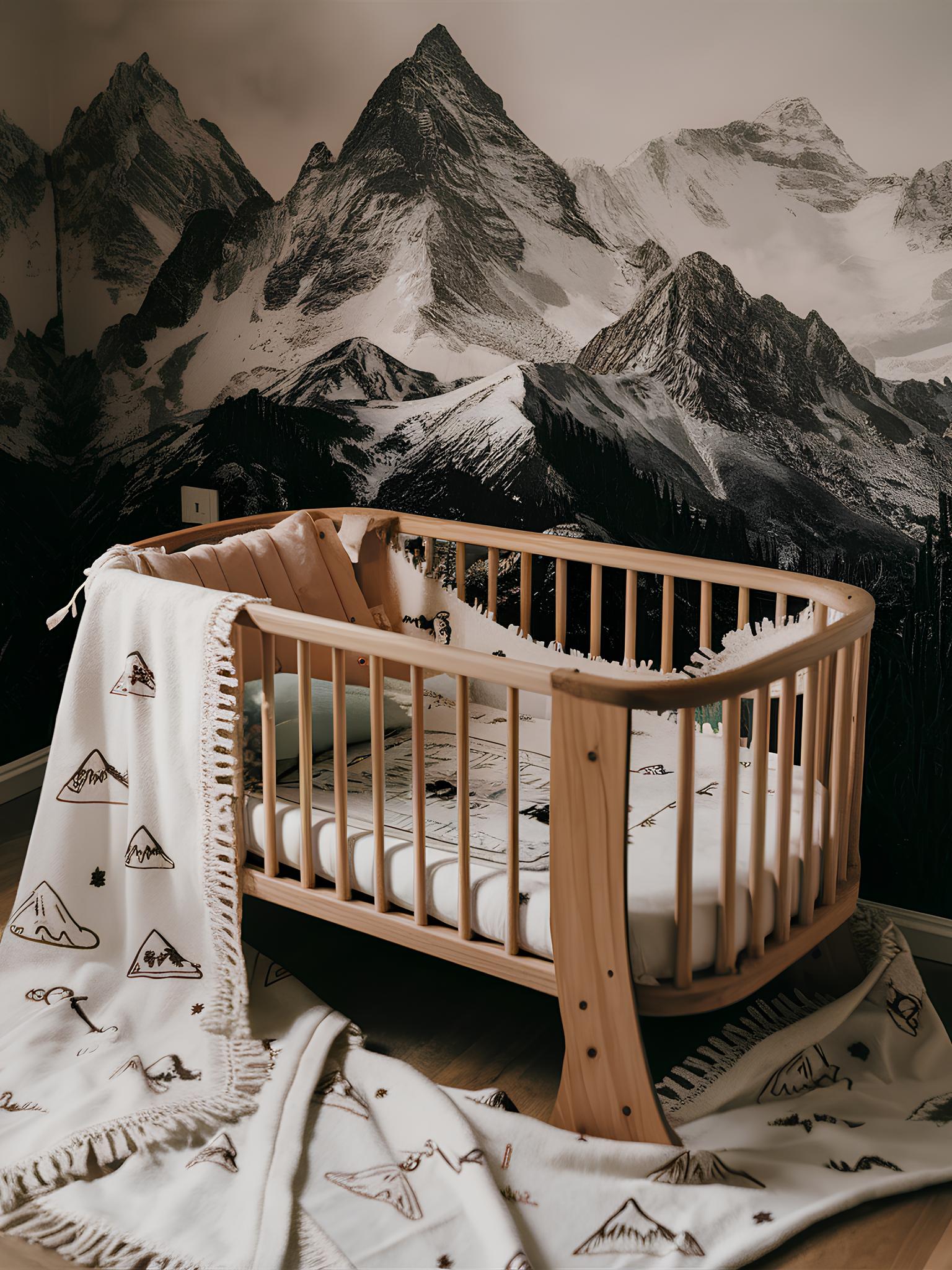 Chambre bébé montagne