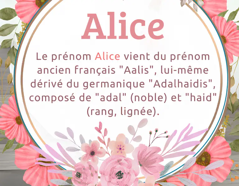 prénom alice